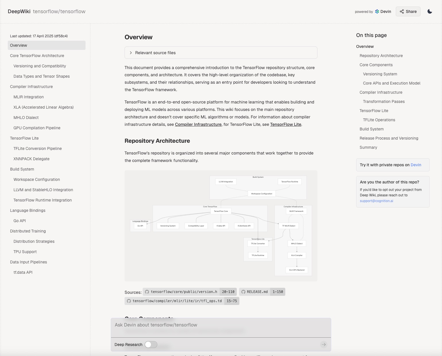 TensorFlow Screenshot